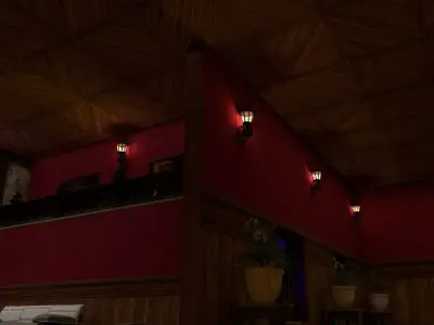 Farm House interior exterior 3d model  Low-poly 3D model