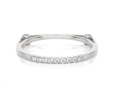 Light Minimalist Diamond Ring 3D print model