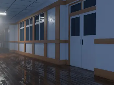 Schools Hole Low-poly 3D model