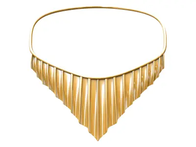 Gold Xylophone Necklace Low-poly 3D model