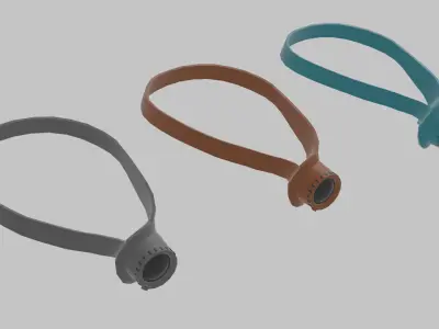 LOW-POLY SCI-FI GLASSES 3 PAIR Low-poly 3D model