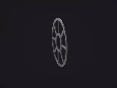Circular Window Frame 3D model