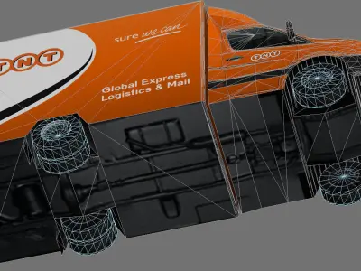 Volkswagen TNT animated  Low-poly 3D model