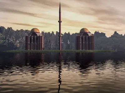 Temples Kit 3D Low-poly 3D model