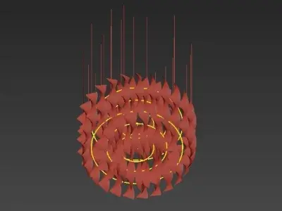 Aura chandelier 3D model