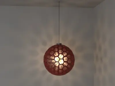 Ceiling Lamp Hexagonal Gap 3D model
