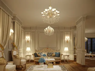 Classic Interior Reception 3D model