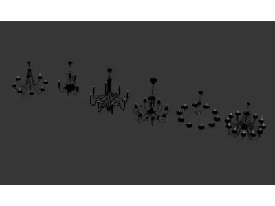 crystal chandelier 3D model