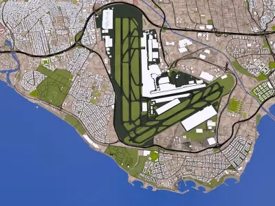 Istanbul City of Turkey Low-poly 3D model