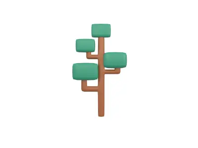 Cartoon Tree v10 003 Low-poly 3D model