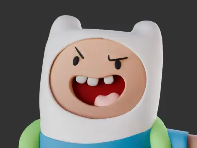 Finn Stylized 3D Character Model Cartoon Style Low-poly 3D model