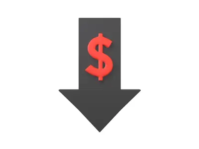 Price Down Symbol V1 003 Low-poly 3D model