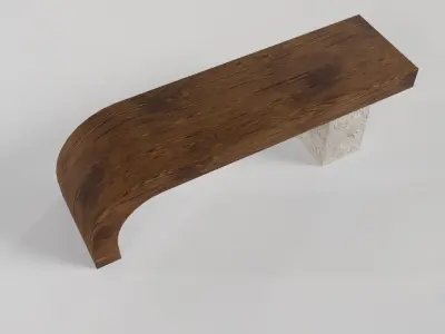 Modern bench Low-poly 3D model purchase