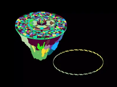 Moon City - Round Platform 02 3D model