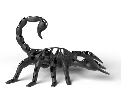 Scorpion Dust Voronoi Low-poly 3D model