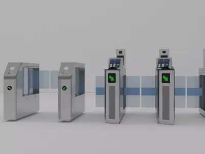 Tripod Turnstile collection 3D model