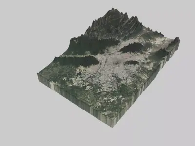 Monterrey City  Low-poly 3D model