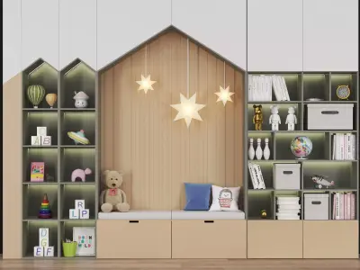 Childrens-playroom Low-poly 3D model