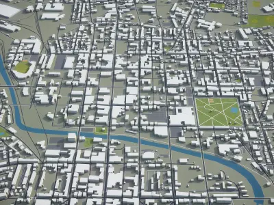 York - 3D City Model Low-poly 3D model