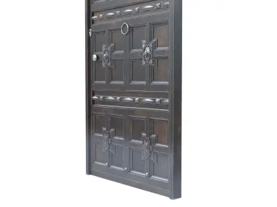 Castle Door 06 Low Poly Realistic Low-poly 3D model