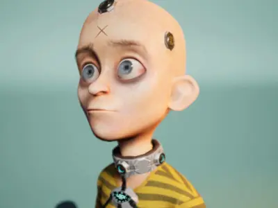 Stylized Character Teen Boy 3D CG Character Rigged Model  Low-poly 3D model