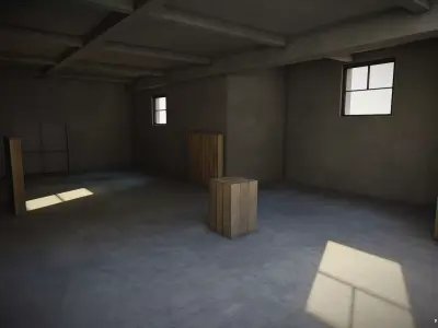 VR Art Gallery Low-poly 3D model get