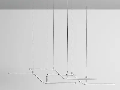 LED Pendant Light Kitchen Island Light Modern Black Gold Low-poly 3D model