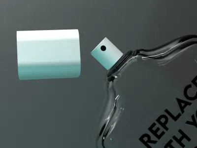 Glass Perfume Bottle  Free low-poly 3D model