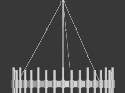 Haskell Large Chandelier Arteriors Home 3D model