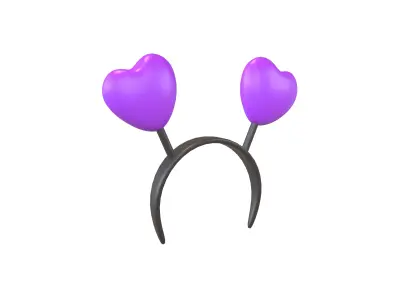 Heart Headband v1 008 Low-poly 3D model