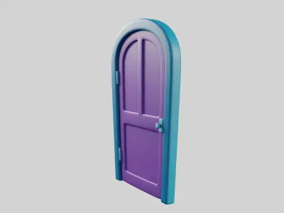 Cartoon Door 12b 3D model