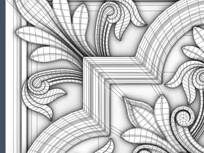 Decorative Ceiling Tile 3D model