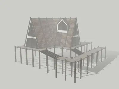 Cabin house v2 3D model