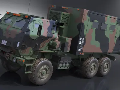  Deployed Military Mobile Command Truck Simplified 