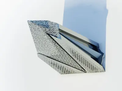 All mana tower - Qatar doha Low-poly 3D model