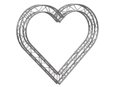 Heart Shaped Aluminum Truss Arch 3D model