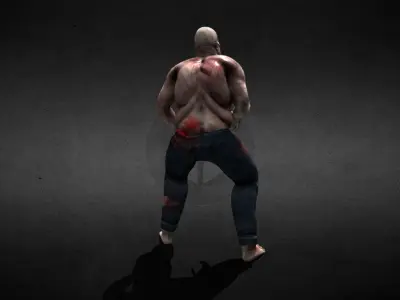 Zombie Brute Low-poly 3D model