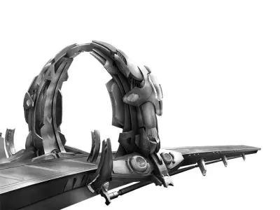 Spaceship - landing 3D model