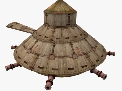 DaVinci Tank Low-poly 3D model