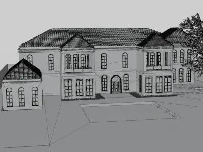 Residential Building Exterior Design 3D model