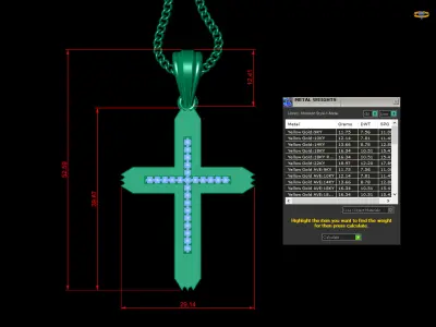 Cross Light Gold 4CP002 3DM STL 3D print model