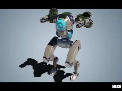 MECH 01-04 Low-poly 3D model