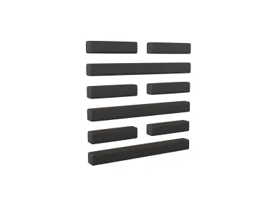I Ching Hexagrams 63 ji ji v1 001 Low-poly 3D model