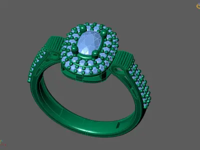Women Rings 3DM STL Womens Rings DiamondDetails 3D print model 3D print model