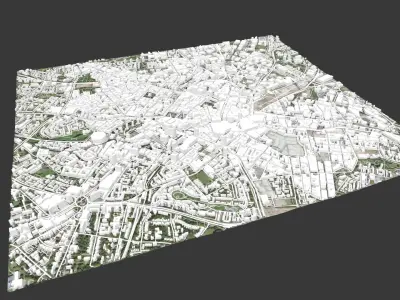 Cityscape Birmingham United Kingdom 3D model