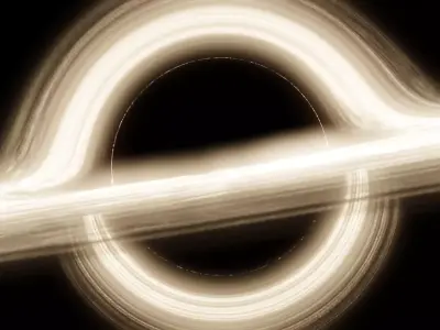 BLACK HOLE PHOTOREALISTIC ANIMATED INTERSTELLAR 3D model 3D model