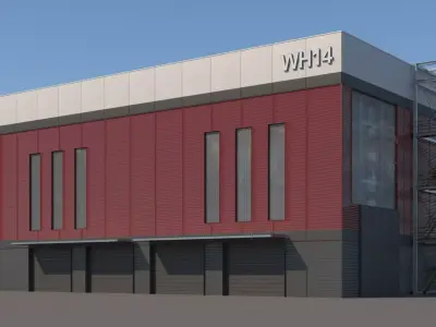 Industrial Warehouse Exterior 17 3D model