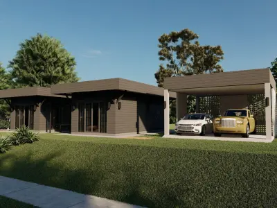 Casa Scene-villa-modern house 3D model