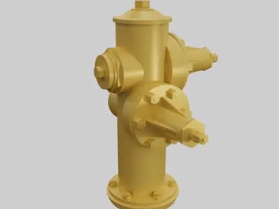 Fire Hydrant Los Angeles - Safety and Emergency Equipment Low-poly 3D model