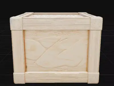 Wooden Crate Game Ready Prop 3D Model Games And Animations Low-poly 3D model